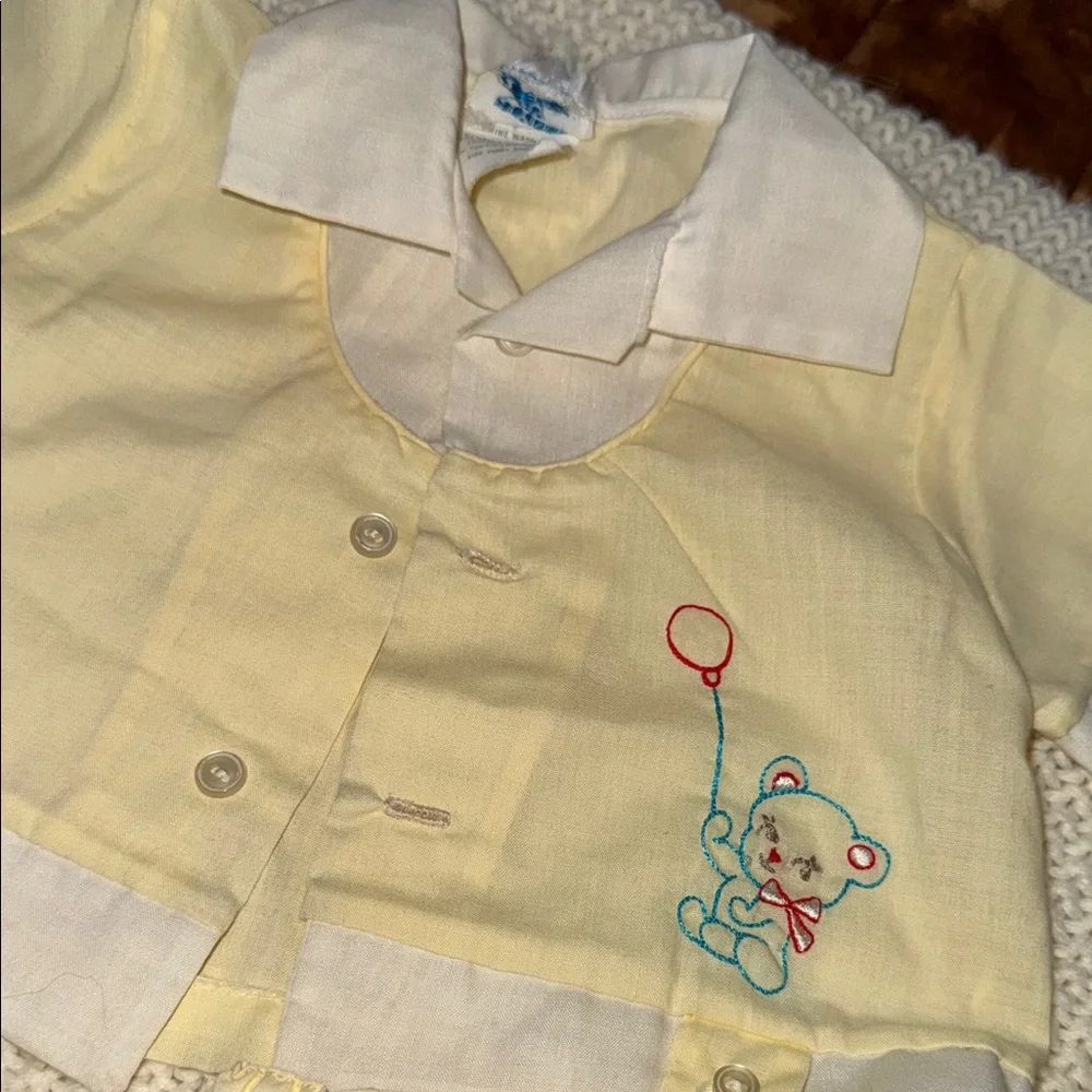 Vintage Yellow Baby Outfit Set